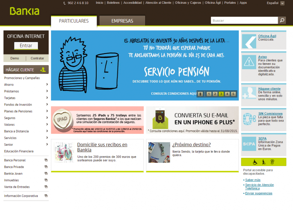 Bankia mal uso flechas