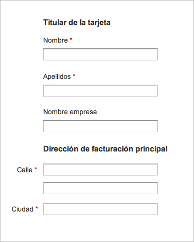 Formulario web de Expedia donde estaban utilizando un campo "Nombre empresa" que estaba empeorando la usabilidad y la conversión de la página.