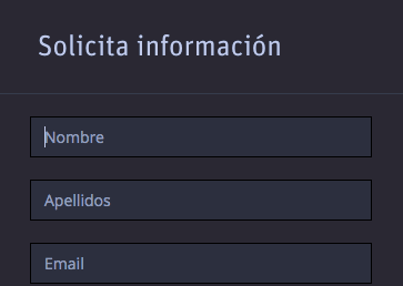 Aquí no se realiza ninguna distinción entre campos con foco y los que no. Se ha pensado muy poco en el usuario, lo que por tanto empeorará su conversión, y por tanto empeorarán los resultados de la empresa.